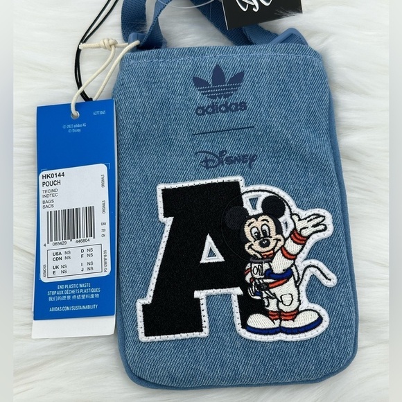 🐭Host Pick🐭 Adidas X Disney Mickey Mouse Denim Crossbody Phone Pouch - Picture 7 of 10